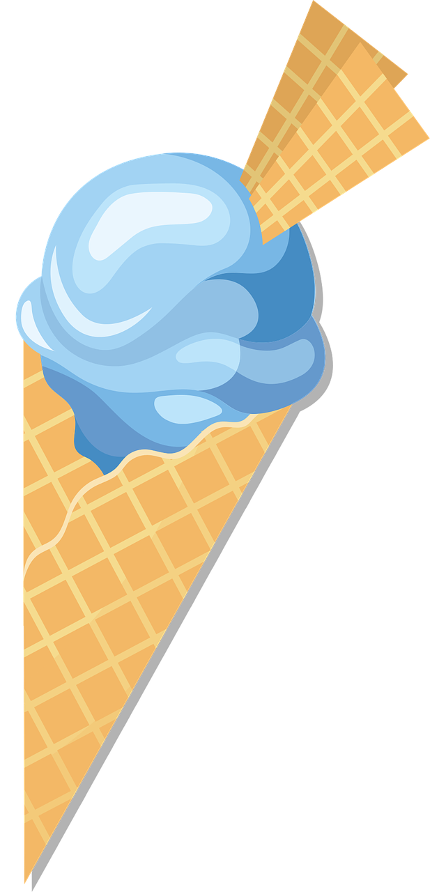 Clipart mit Eis in der Waffel